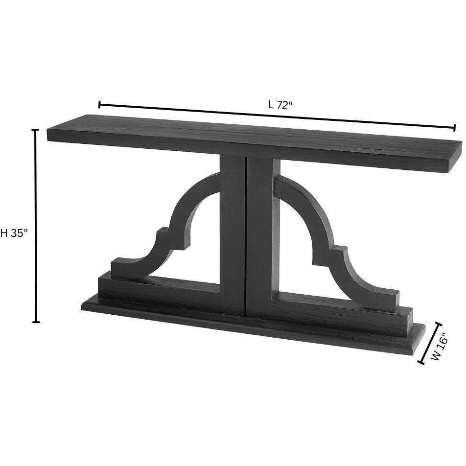 Bahia 72 X 16 inch Black Stain Console Table
