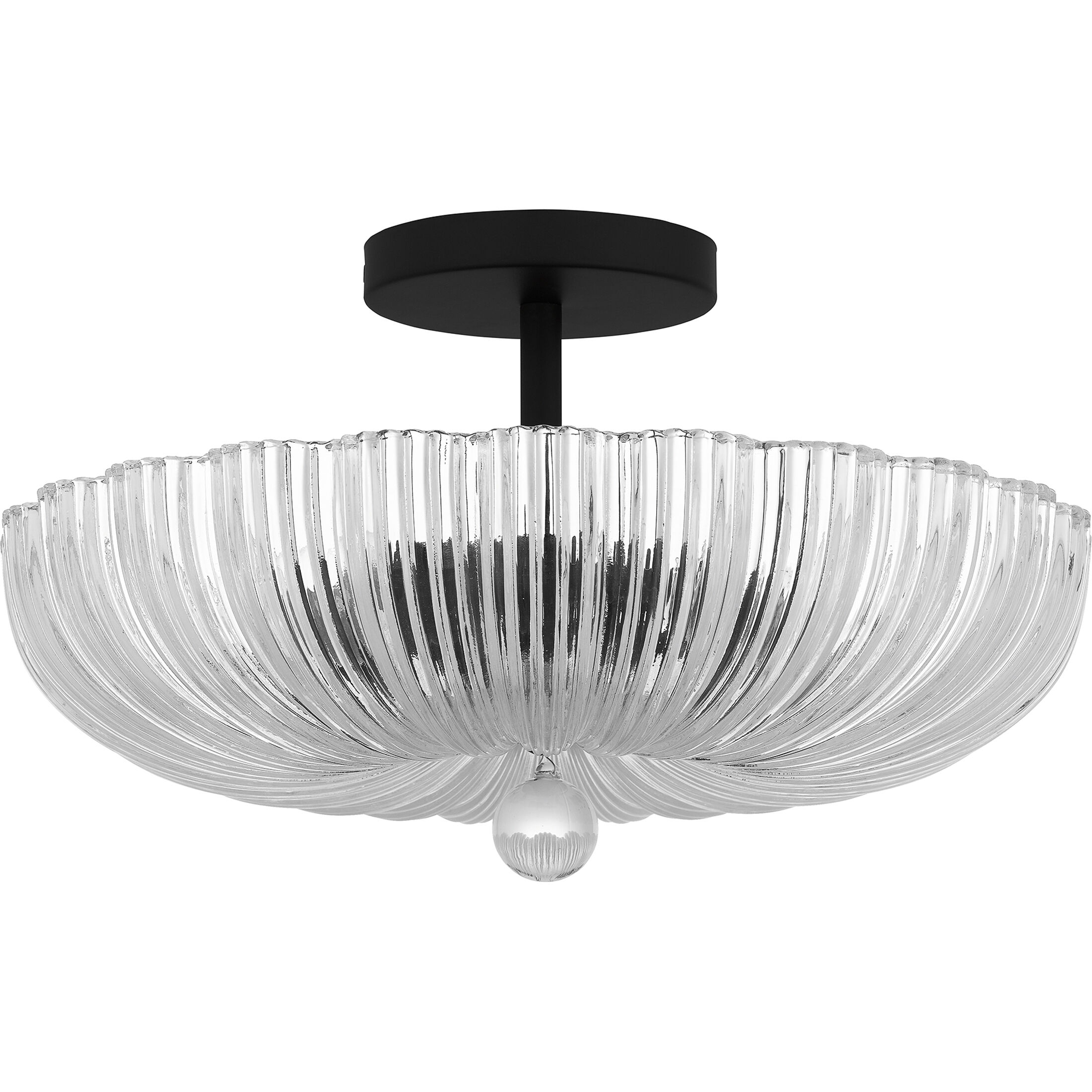 Belmond 3 Light 15.75 inch Matte Black Semi-Flush Mount Ceiling Light, Medium