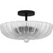 Belmond 3 Light 15.75 inch Matte Black Semi-Flush Mount Ceiling Light, Medium