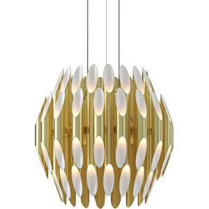 Chimes 72 Light 24.5 inch Satin Brass Pendant Ceiling Light