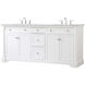 Clarence 72 X 22 X 35 inch White Vanity Sink Set