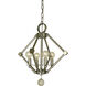 Diamond 4 Light 15 inch Mahogany Bronze Chandelier Ceiling Light 