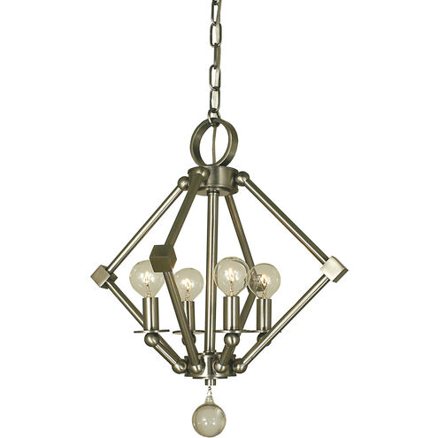 Diamond 4 Light 15 inch Brushed Nickel Chandelier Ceiling Light 