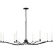 Malene 8 Light Black Chandelier Ceiling Light, 1 Tier Large