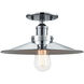Bulstrode's Workshop 1 Light 12 inch Chrome Flush Mount Ceiling Light