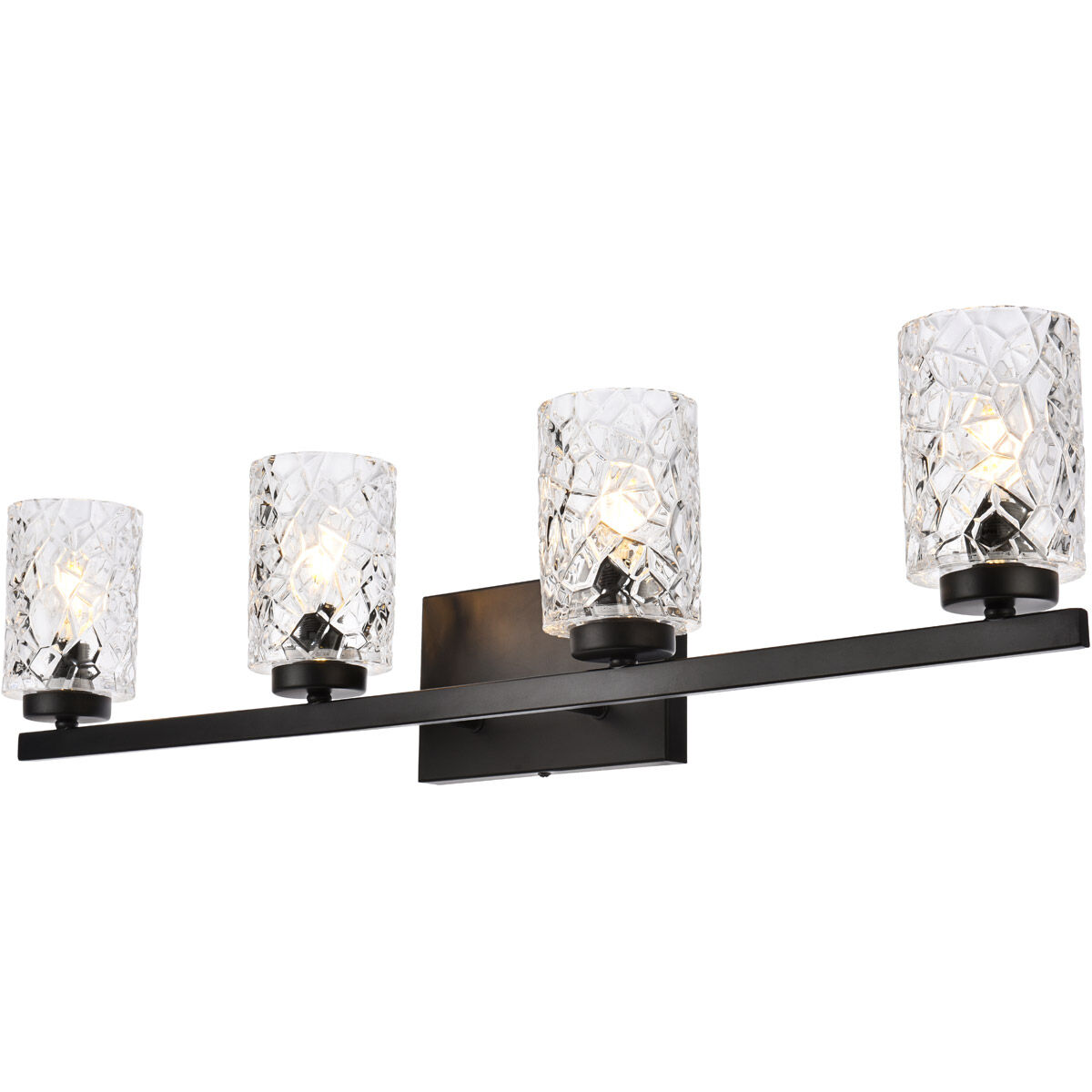 Cassie 4 Light 32 inch Black Bath Sconce Wall Light