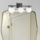 Vivaldi 3 Light 23.75 inch Matte Black with Aged Brass Vanity Light Wall Light in Matte Black and Aged Brass