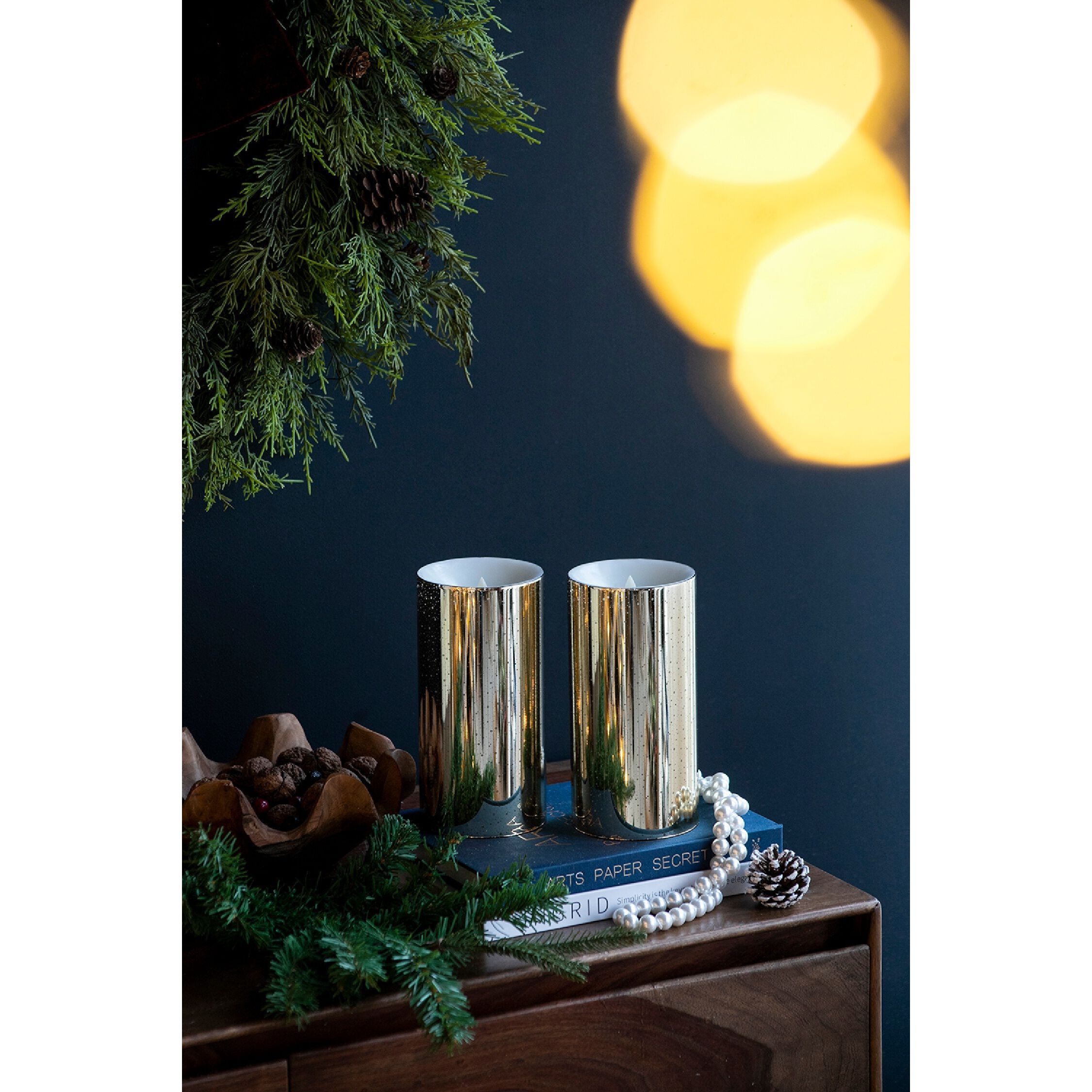 Speckled 8 X 4 inch LED Candle