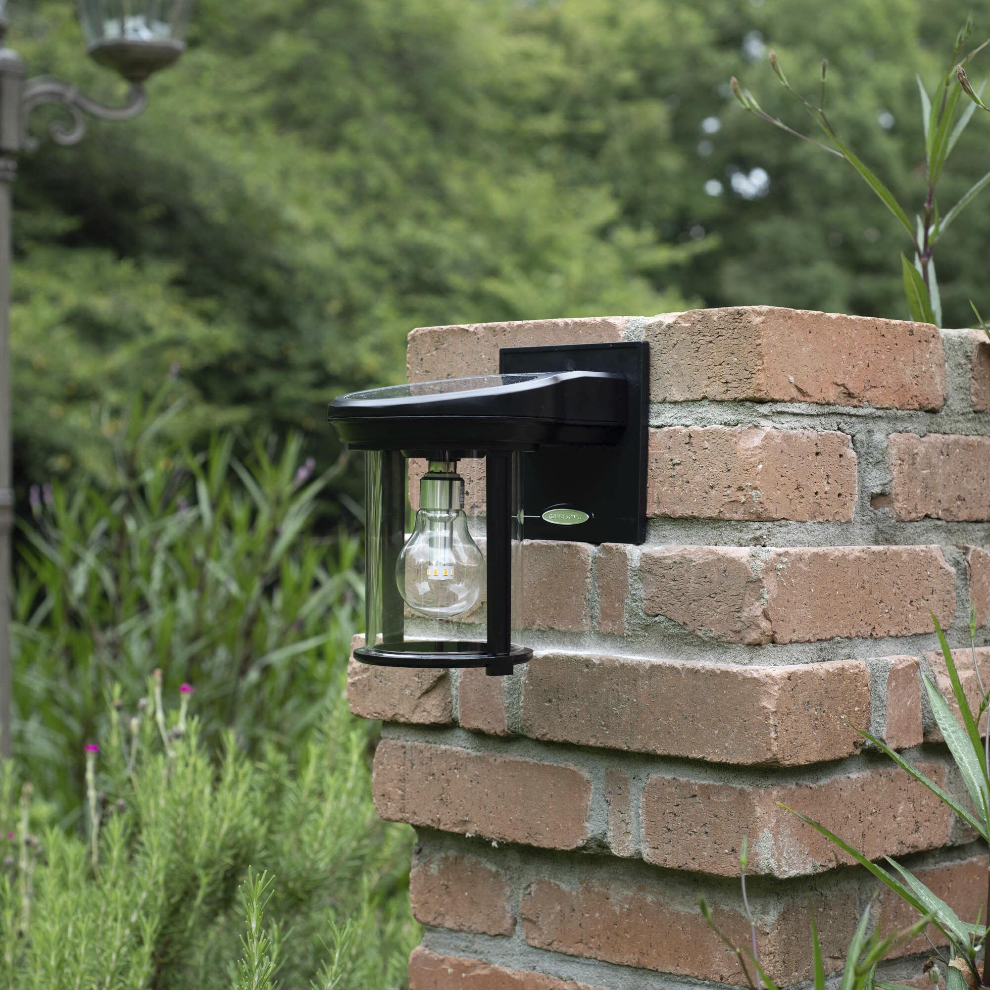 Baytown LED 17 inch Black Outdoor Post Light, Solar