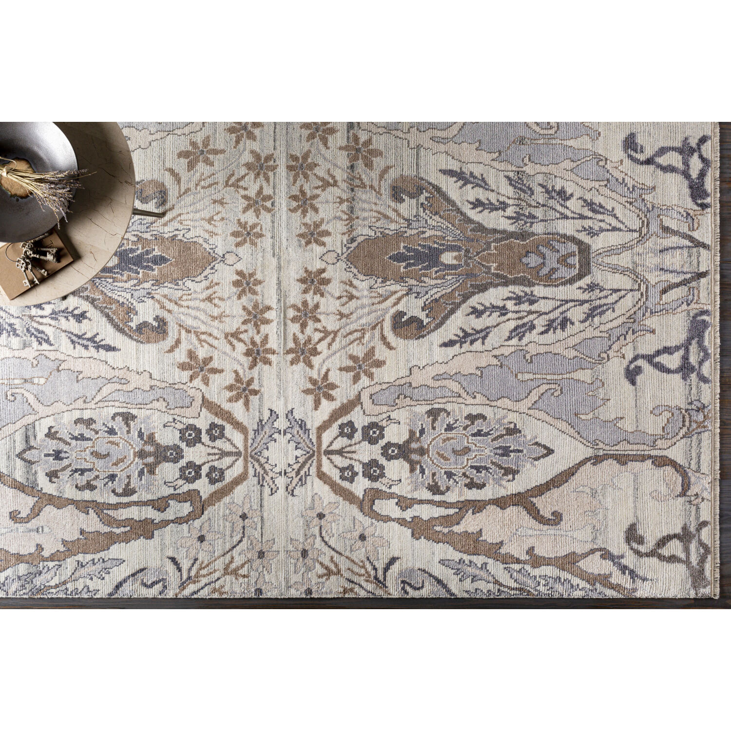 Kushal 120 X 96 inch Silver Gray Rug in 8 x 10, Rectangle