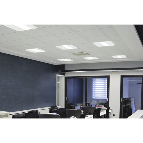 Brentwood LED 24 inch White Troffer Ceiling Light, Center Basket