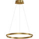 Groove 5CCT LED 24 inch Gold Single Pendant Ceiling Light