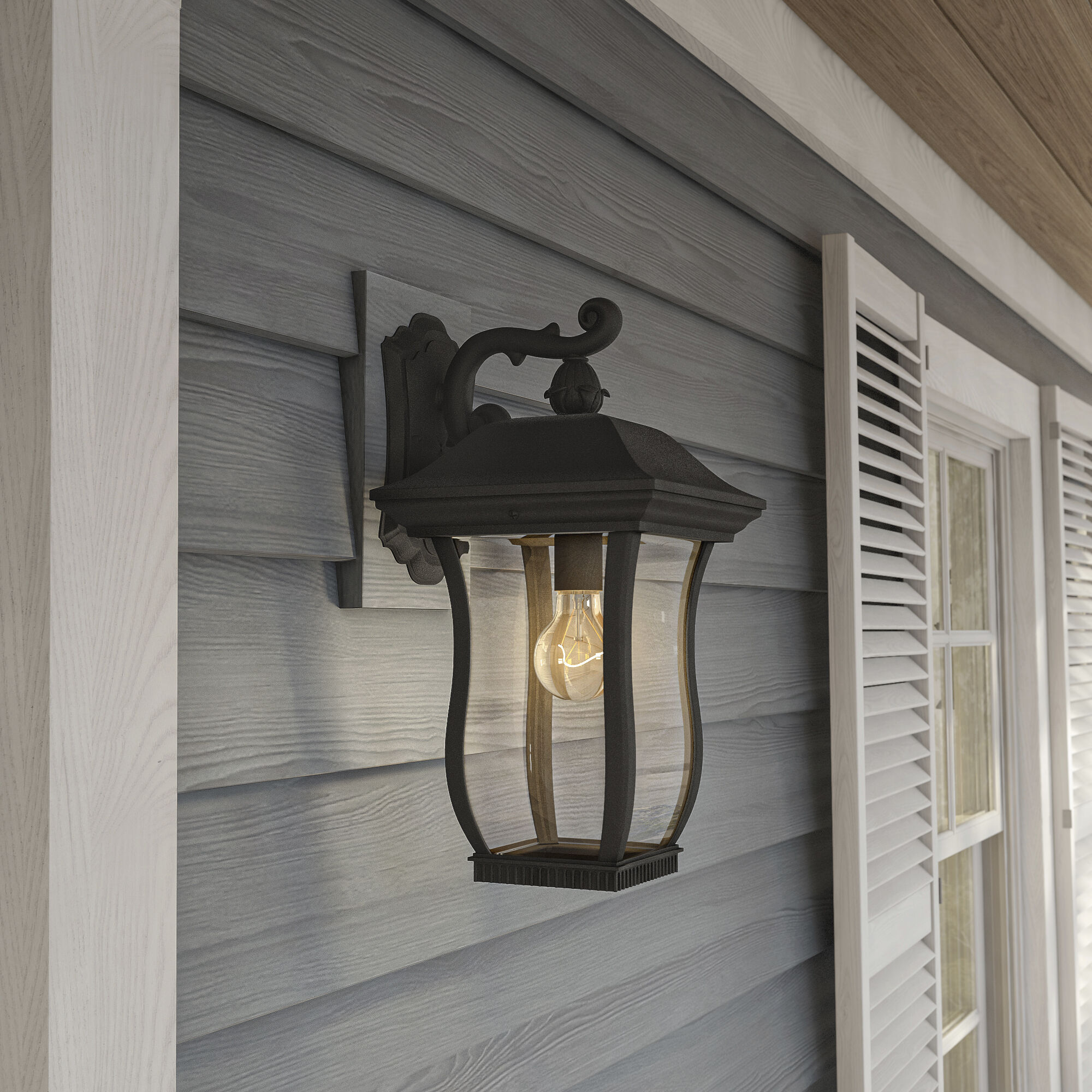 Chelsea 1 Light 15 inch Black Outdoor Wall Lantern