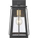 Kirkdale 1 Light 13 inch Matte Black with Natural Brass Outdoor Sconce