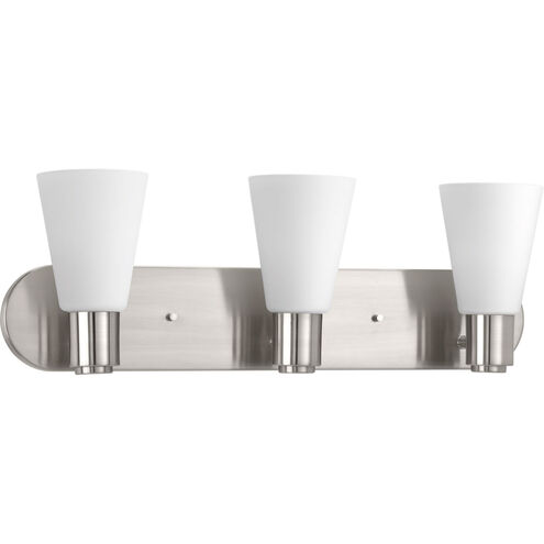 Logic 3 Light 24 inch Brushed Nickel Bath Vanity Wall Light, Design Series