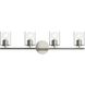 Replay 4 Light 30.75 inch Polished Nickel Bath & Vanity Light Wall Light