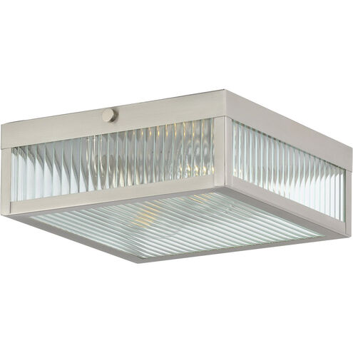 Dwyer 2 Light 11 inch Stainless Steel Flush Mount Ceiling Light