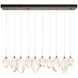 Chrysalis 10 Light 10.1 inch Bronze Pendant Ceiling Light in White Crystal
