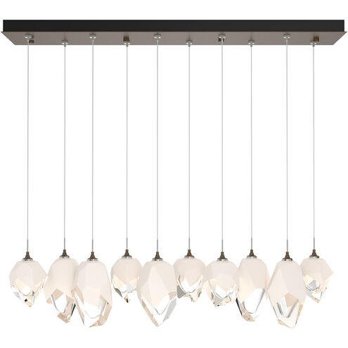 Chrysalis 10 Light 10.1 inch Bronze Pendant Ceiling Light in White Crystal