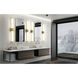 Idris LED 40.5 inch Modern Gold Bath Vanity Wall Light