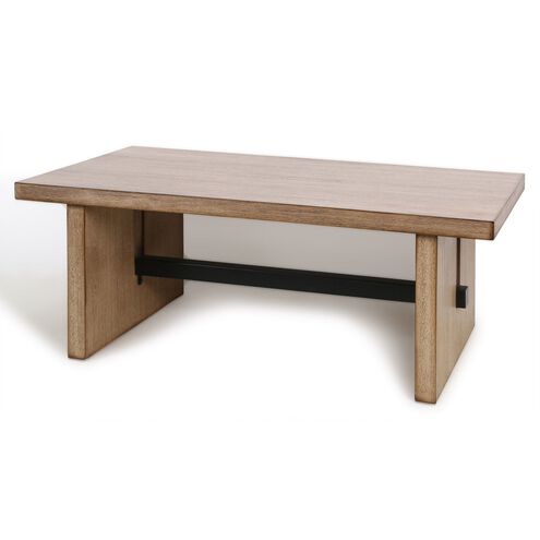 Dann Foley - Ramon Collection 47.75 X 18 inch Tobacco Brown and Matte Black Coffee Table