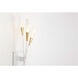 Chapman & Myers Stellar LED 6 inch Matte White and Antique Brass Triple Tail Sconce Wall Light