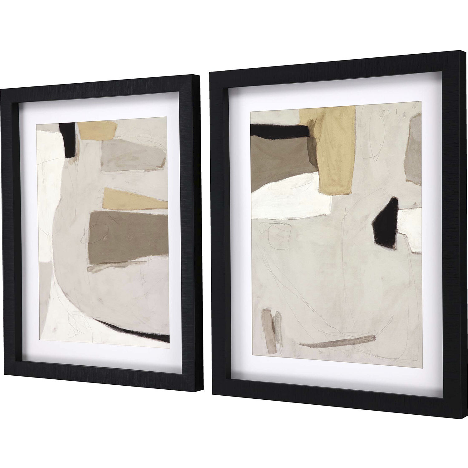 Yukon Beige and Black and Brown and Sepia Framed Art