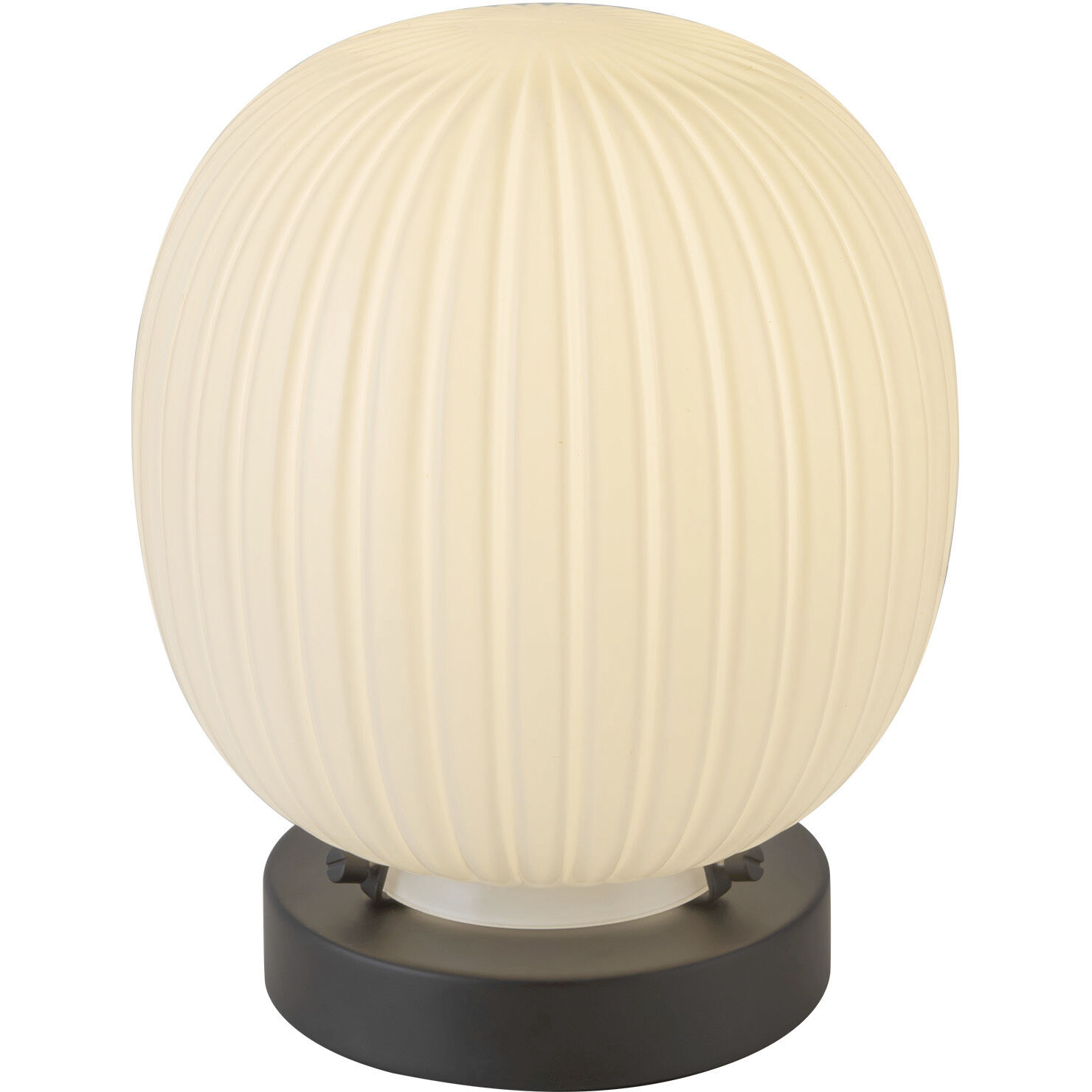 Alora Mood Cherise 8.25 inch 1.00 watt Matte Black/Glossy Ribbed Opal Glass Table Lamp Portable Light