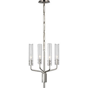 AERIN Casoria LED 15 inch Polished Nickel Chandelier Ceiling Light, Petite