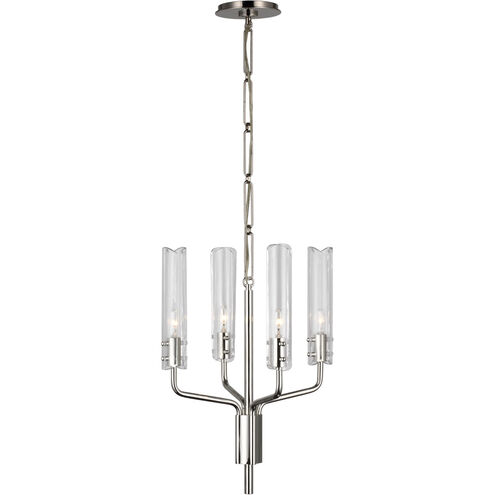 AERIN Casoria LED 15.25 inch Polished Nickel Chandelier Ceiling Light, Petite