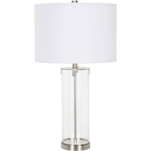 Wanaka 28 inch 100 watt Nickel Table Lamp Portable Light