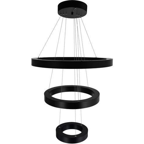Ringer LED Black Chandelier Ceiling Light