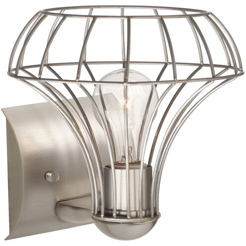 Spezza 1 Light 7 inch Satin Nickel Wall Sconce Wall Light