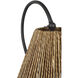 Amber Lewis Dume 23.5 inch 15 watt Aged Iron Arched Table Lamp Portable Light in Natural Abaca