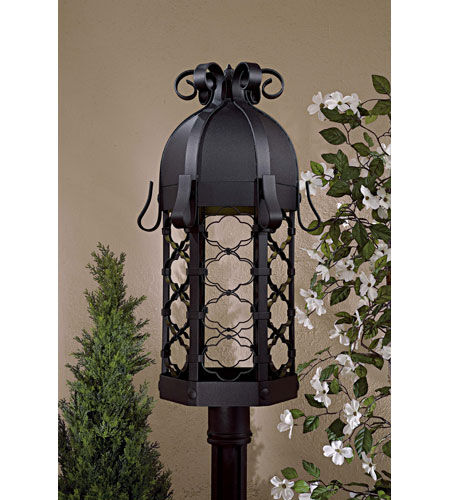 Montalbo 1 Light 28.25 inch Coal Outdoor Post Mount Lantern, The Great Outdoors