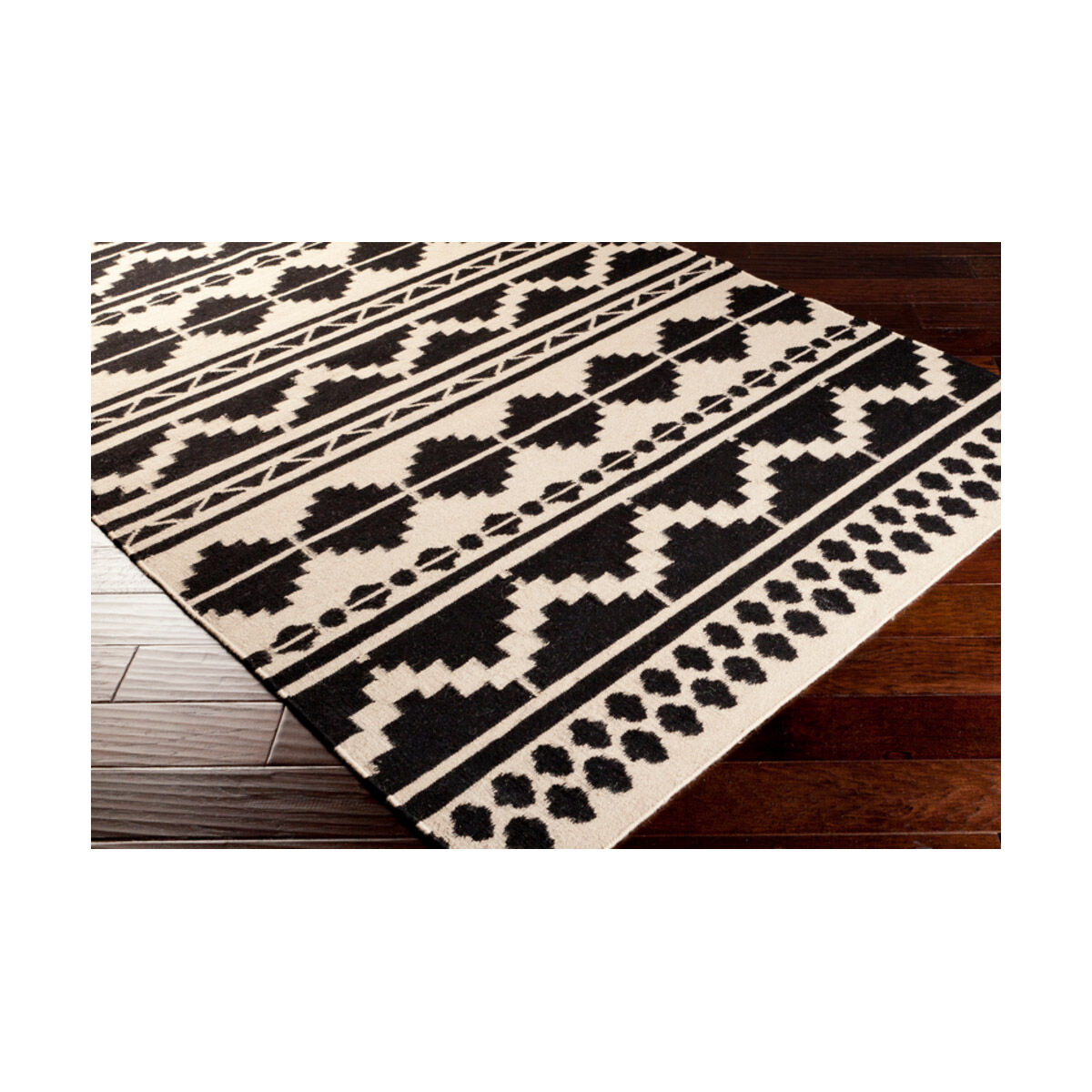 Maisie 36 X 24 inch Taupe/Black Rugs, Wool