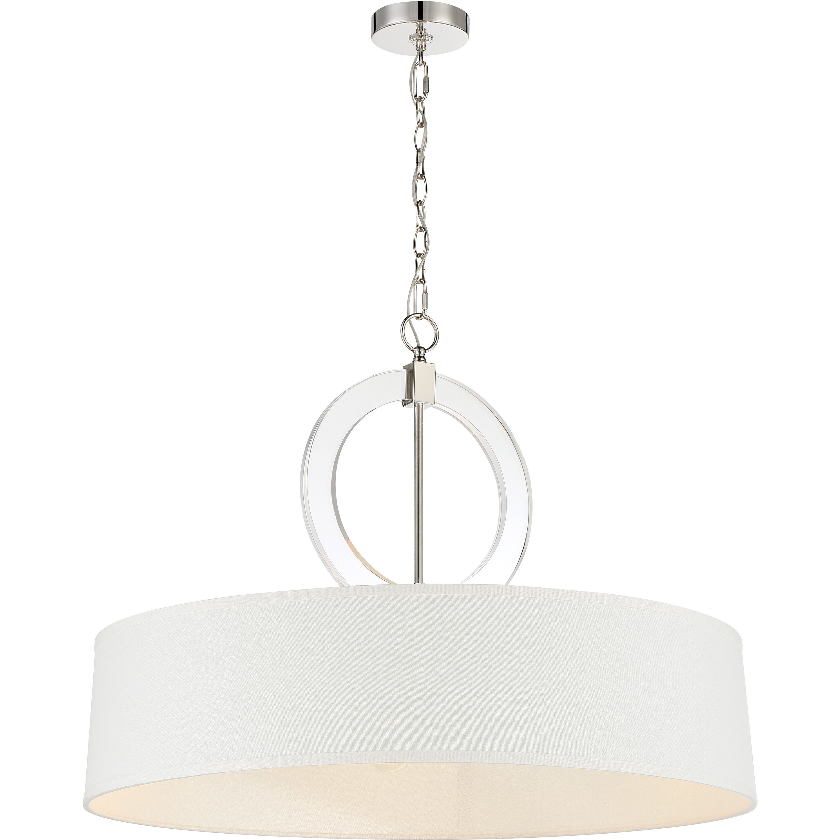 Cape Coral 5 Light 30 inch Polished Nickel Pendant Ceiling Light