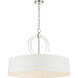 Cape Coral 5 Light 30 inch Polished Nickel Pendant Ceiling Light
