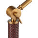Libretto 63 inch 12 watt Antique Brass/Brownish Red Floor Lamp Portable Light