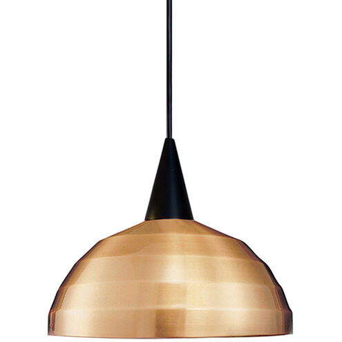 Cosmopolitan 1 Light 7 inch Black Pendant Ceiling Light in 100, Copper, Canopy Mount PLD