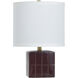 Matilda 18 inch 100 watt Burgundy Table Lamp Portable Light