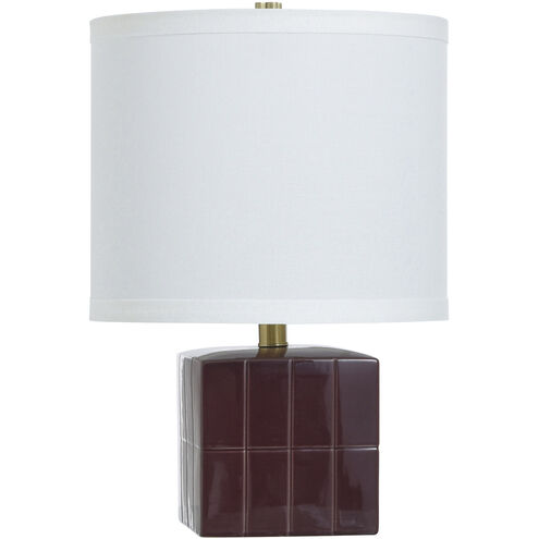 Matilda 18 inch 100 watt Burgundy Table Lamp Portable Light