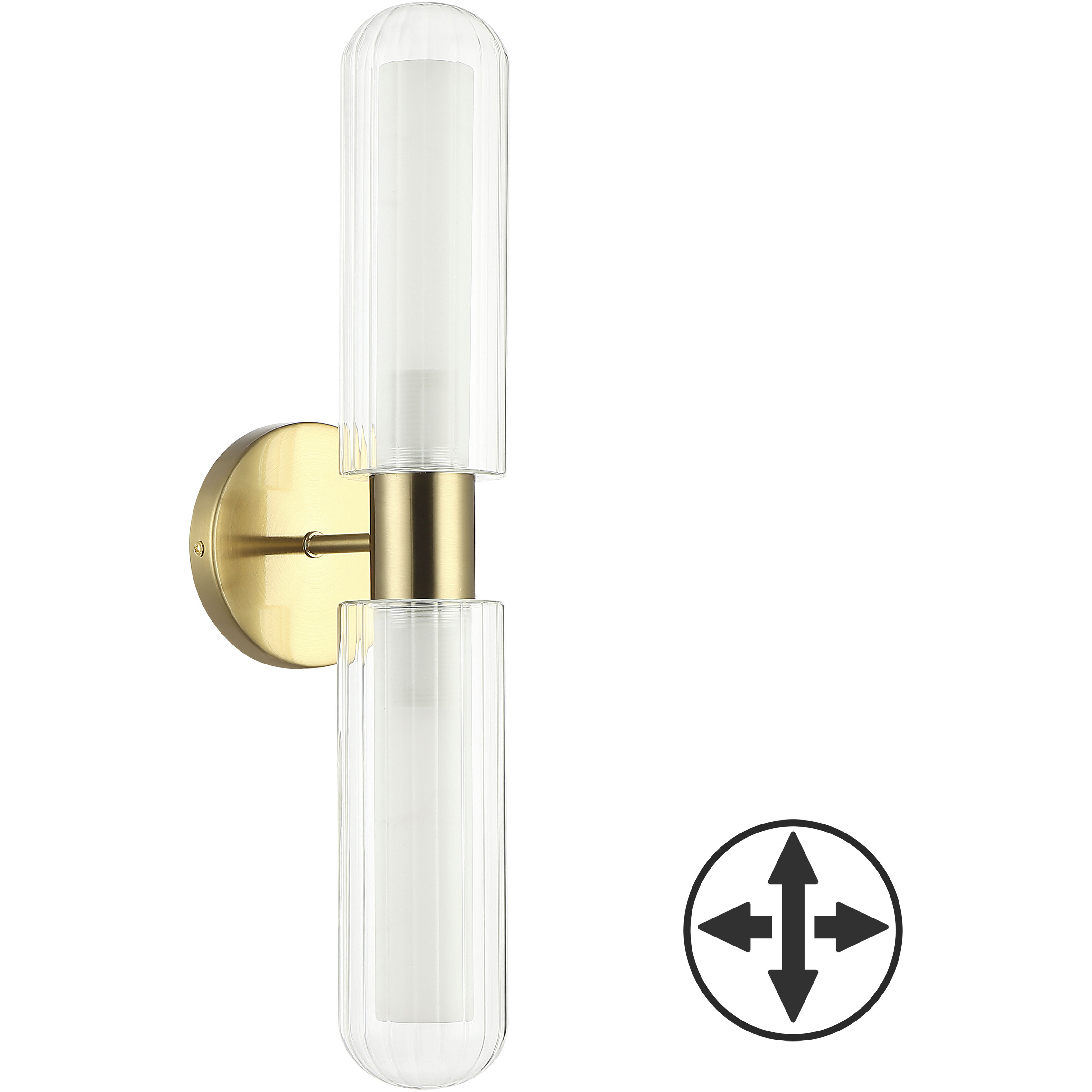 Balbina Wall Sconce Wall Light in Aged Brass