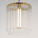 Jolie LED 11 inch Natural Aged Brass Single Pendant Ceiling Light
