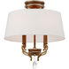 Magnolia Manor 4 Light 19 inch Pale Gold with Distressed Bronze Semi Flush Ceiling Light