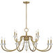 Bergdorf 12 Light 49.5 inch Warm Brass Chandelier Ceiling Light