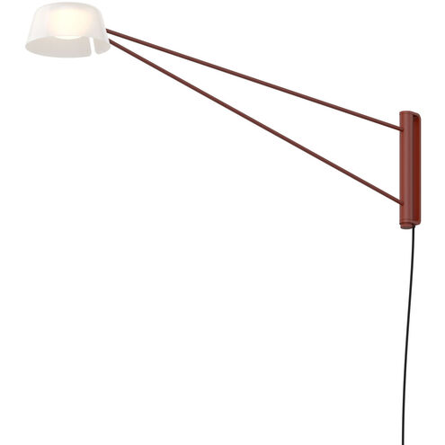 Ray LED 6.25 inch Oxide Red and Opal White Wall Lamp Wall Light