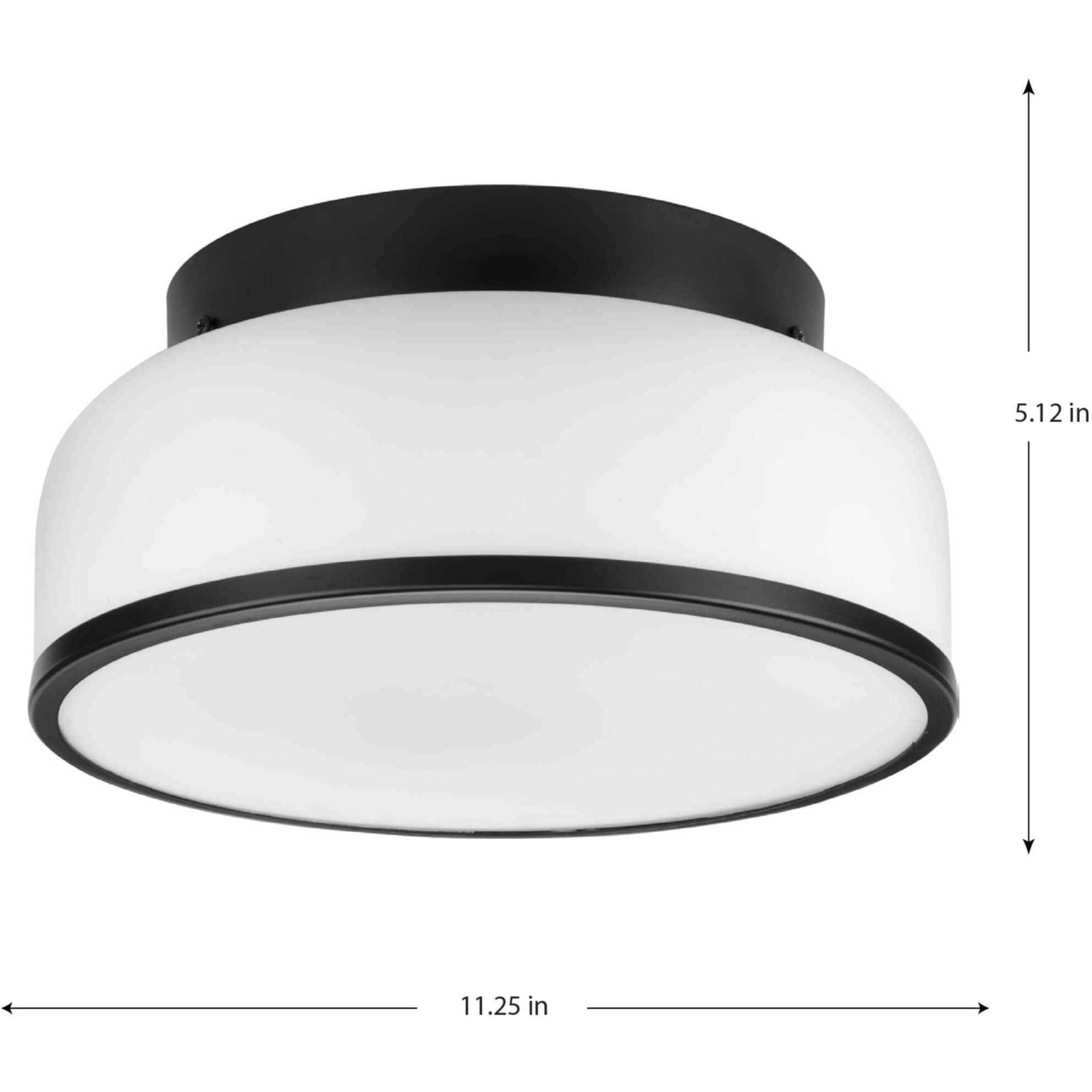 Parkhurst 2 Light 11.25 inch Matte Black Flush Mount Ceiling Light