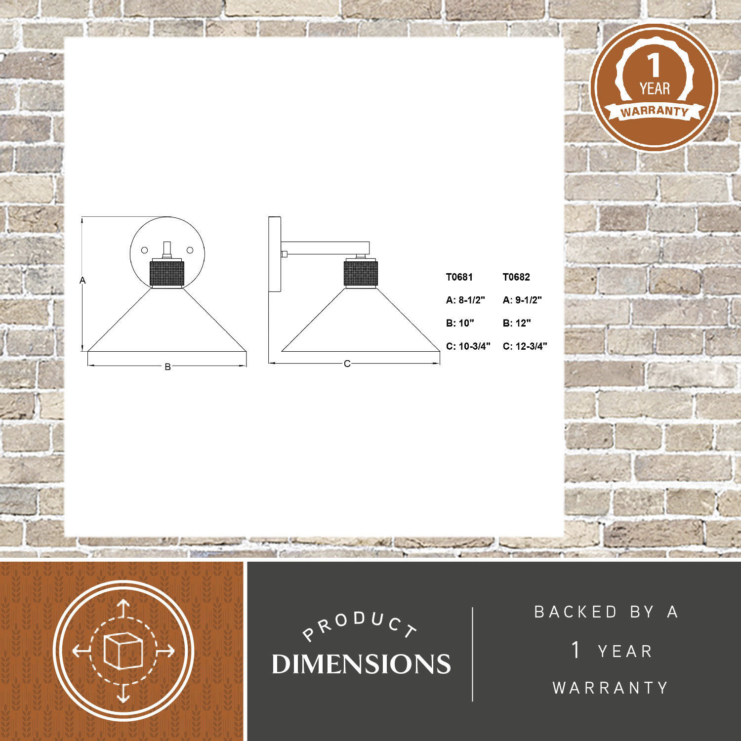 Dunbar LED 8.5 inch Matte Black and Gold Outdoor Wall