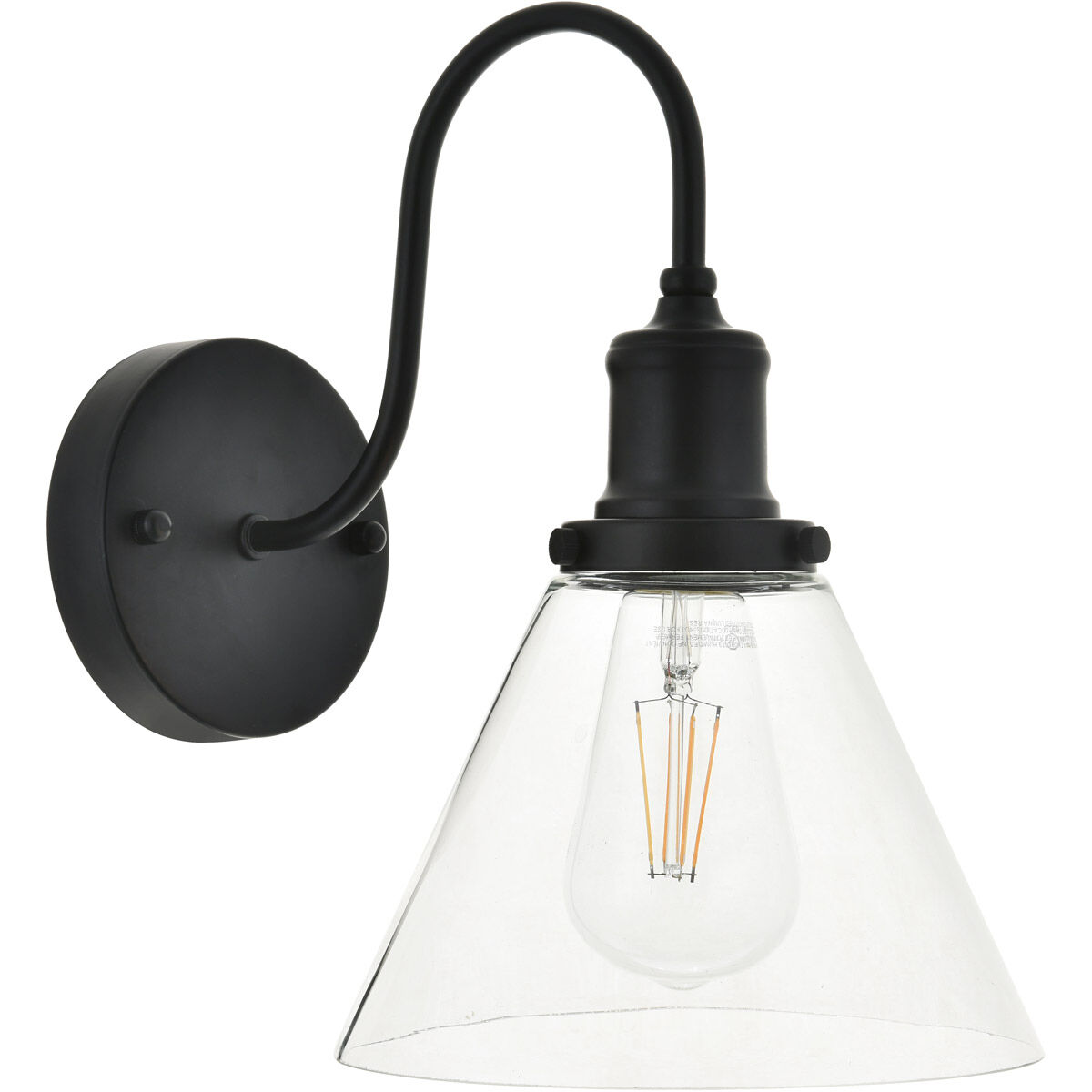 Histoire 1 Light 8 inch Black Wall Sconce Wall Light